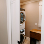 Double Stacked Washer & Dryer Room